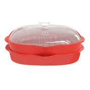 Dulang bacon gelombang mikro dua keping